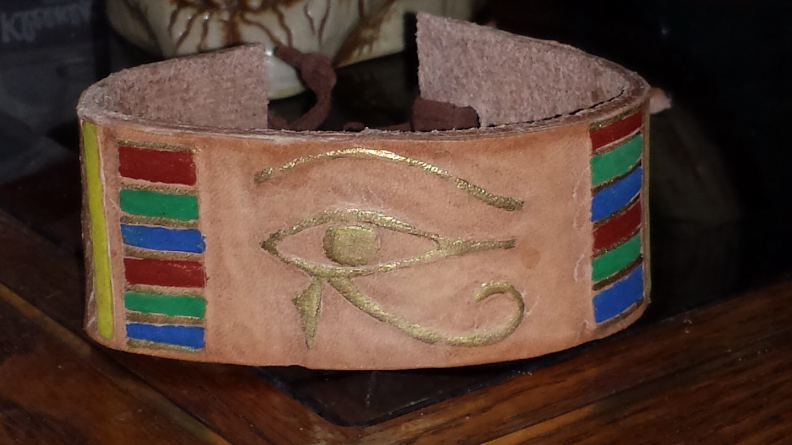 Eye of Horus Leather Bracelet – Ancient Egyptian Protective Amulet