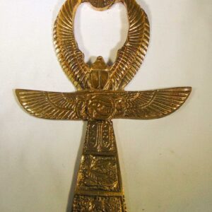 Handmade Brass Ankh from Old Cairo Bazaar – 6.8" Sacred Egyptian Symbol